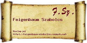 Feigenbaum Szabolcs névjegykártya